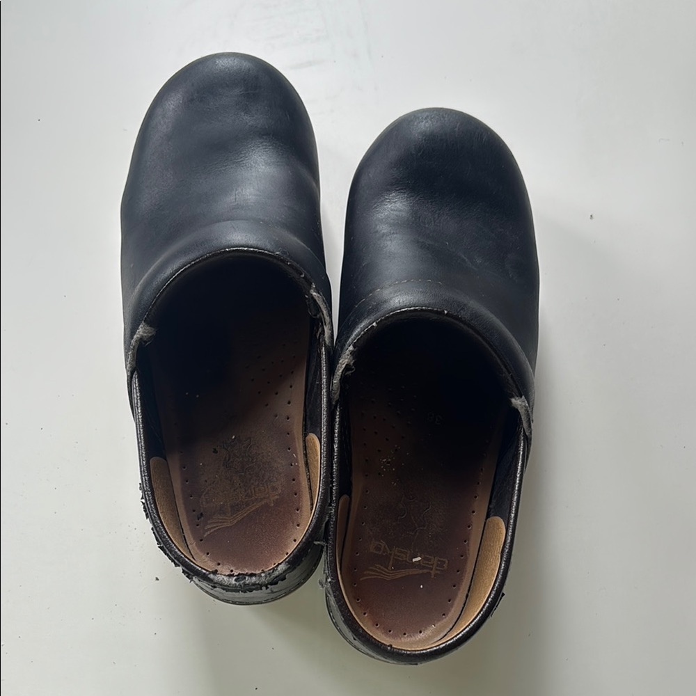 Dansko Black Leather Slip-On Loafers with Comfort Features